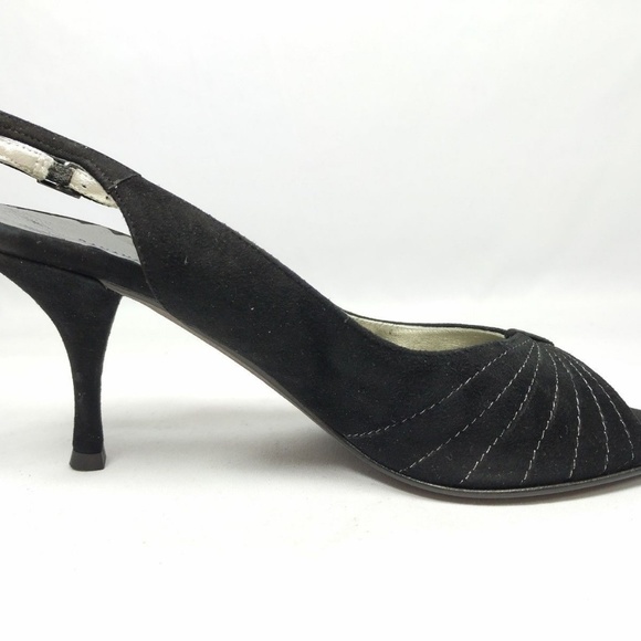 Banana Republic Size 7 Leather Slingback Open Toe - Picture 4 of 8